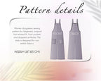 Jumpsuit Beginner Sewing Pattern PDF XS - 4XL, Women Dungaree Pattern