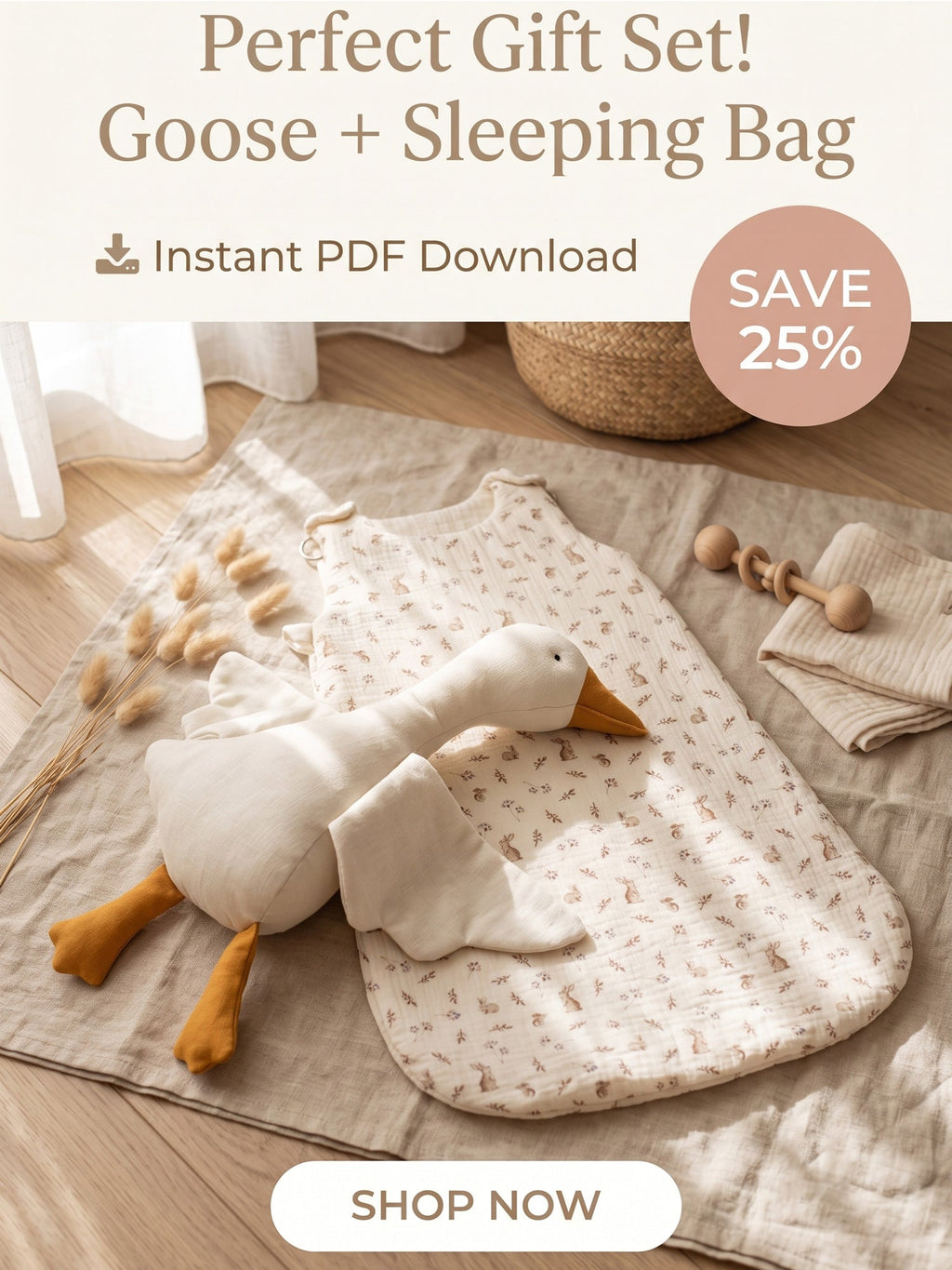 Baby Sleep & Comfort Sewing Bundle Goose + Sleeping Bag Pattern PDF