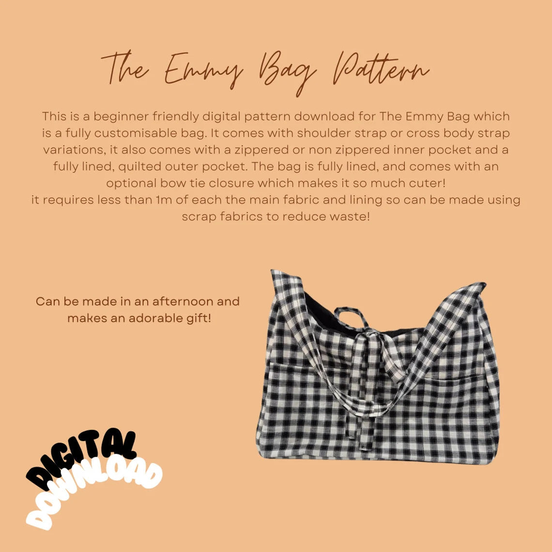 The Emmy Bag Digital PDF Pattern Download
