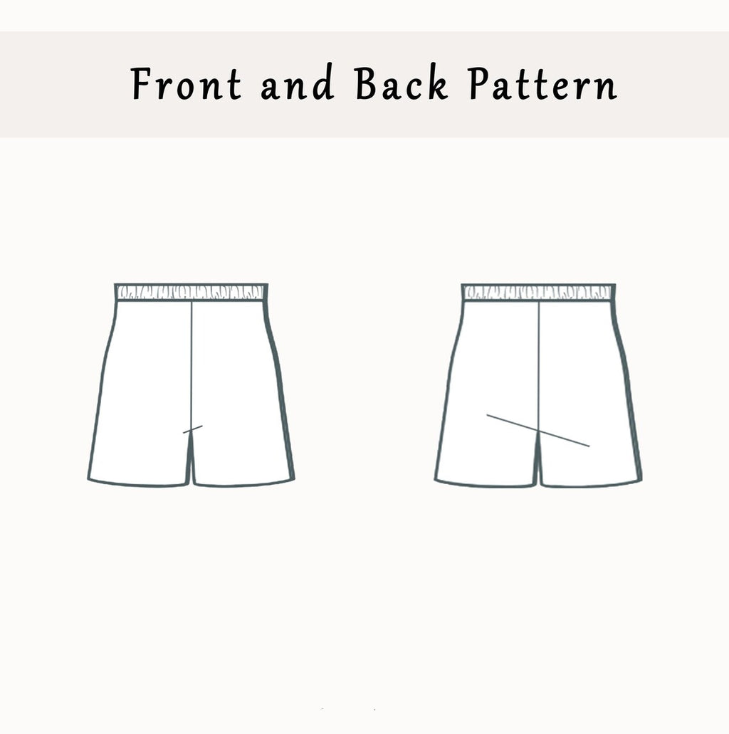 Easy Shorts Pattern PDF | XS-XXL | Elastic Shorts PDF Sewing Pattern
