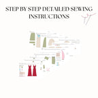 Evening Slip Dress Sewing Pattern PDF | V-Neck Bias Cut Dress US 0–22