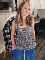 Tie Back Top Sewing Pattern PDF | Women’s Peplum Blouse & Summer Top