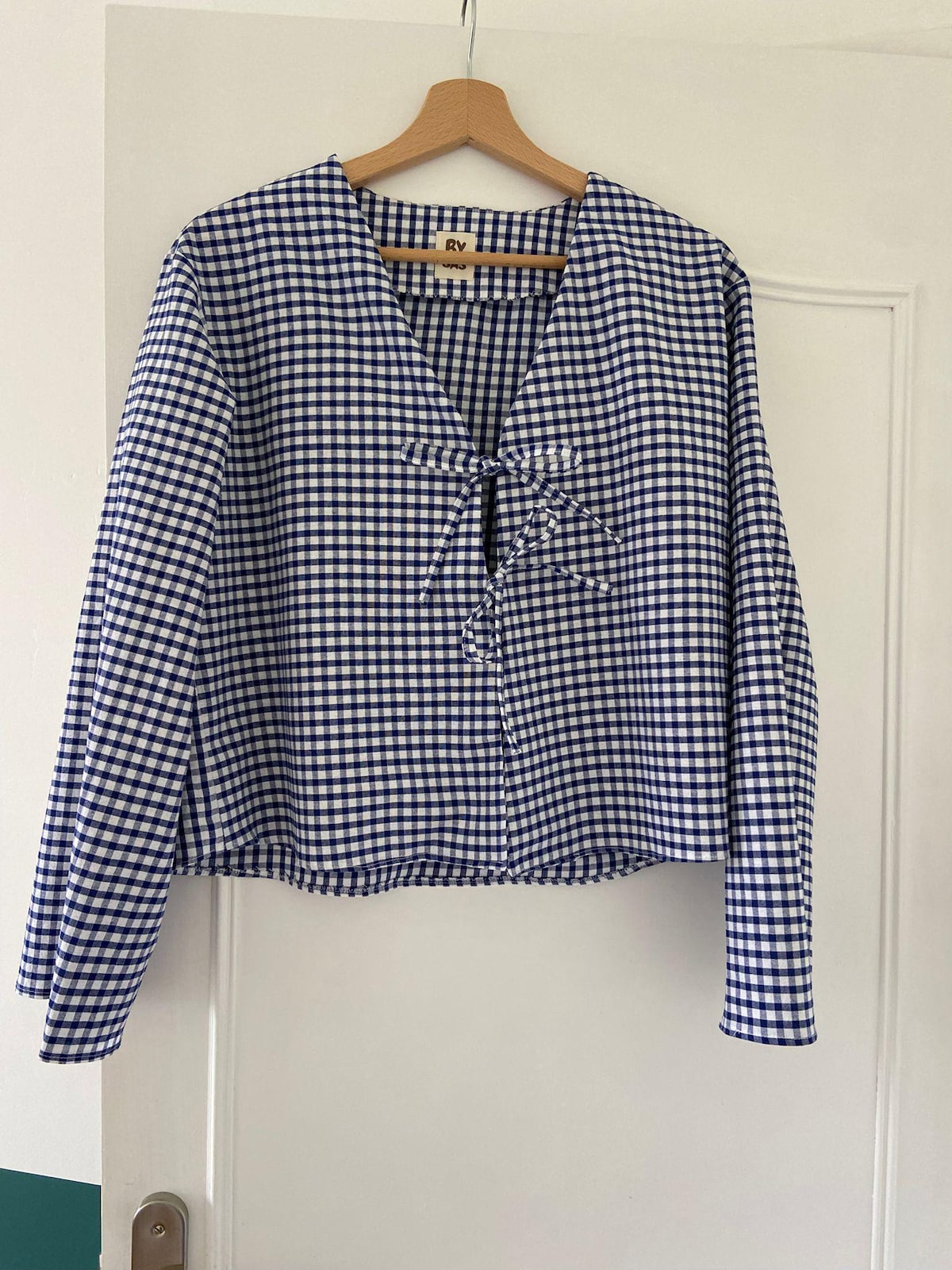 Tie Front Linen Top Sewing Pattern: Long Sleeve (PDF)