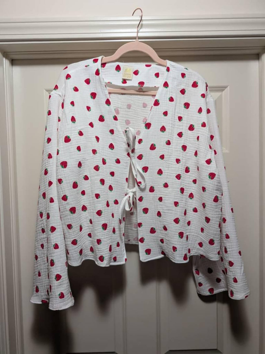 Tie Front Linen Top Sewing Pattern: Long Sleeve (PDF)