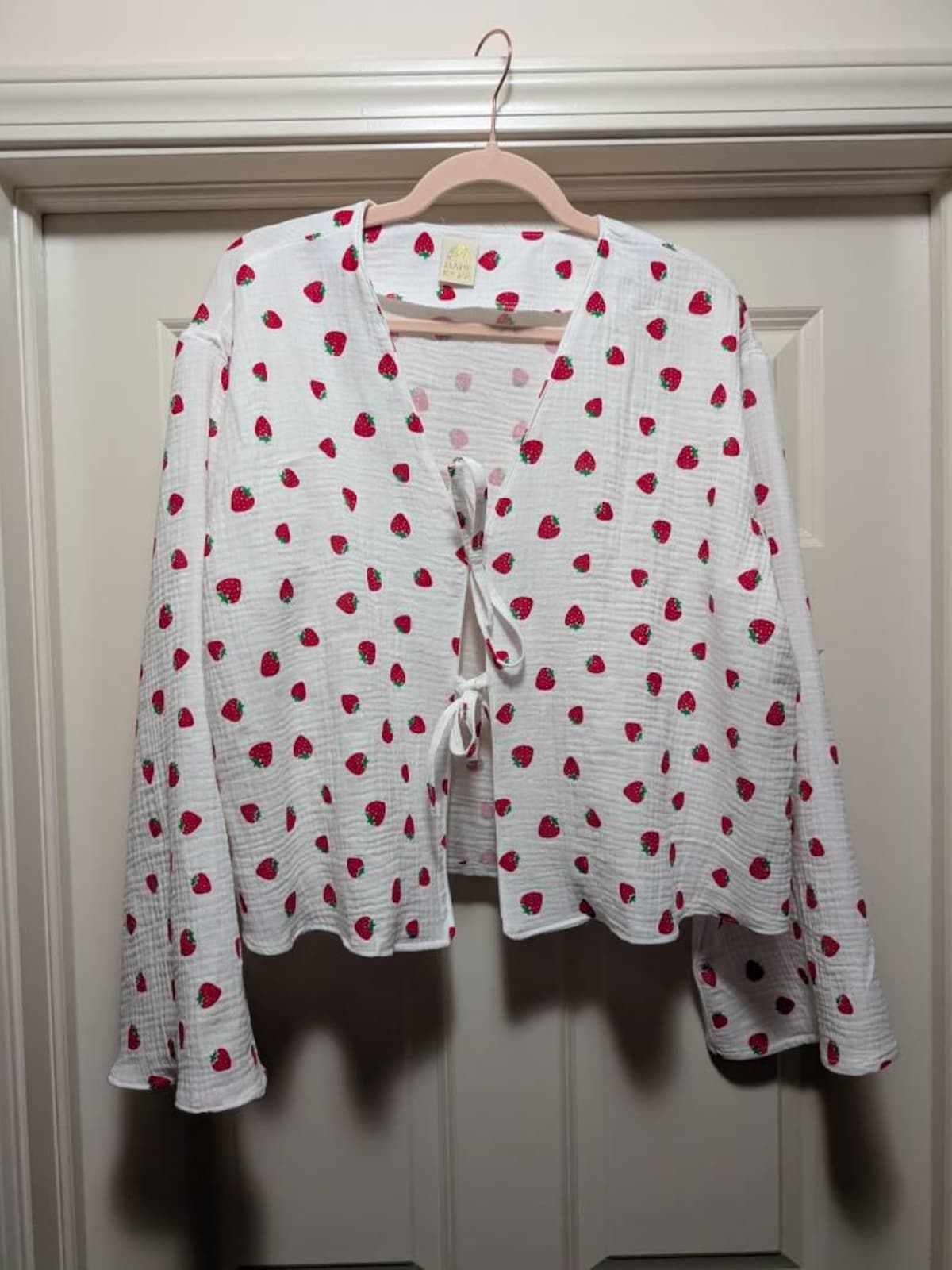 Tie Front Linen Top Sewing Pattern: Long Sleeve (PDF)