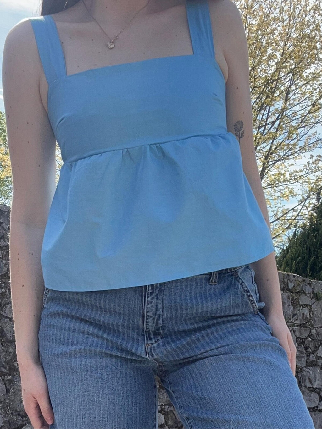 Tie Back Top Sewing Pattern PDF | Women’s Peplum Blouse & Summer Top
