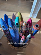 Sardine Pillow PDF Pattern by woollypetals to make 36" and 24" Sardine Pillows
