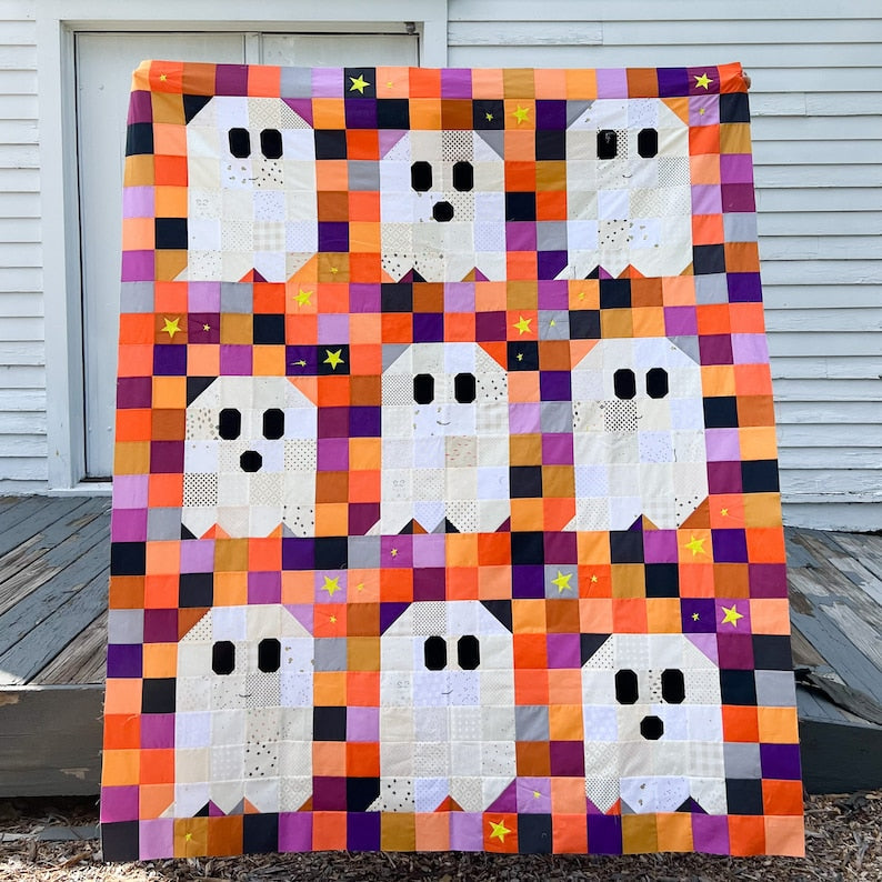 Ghost Party!!! Quilt PDF Pattern Download by woollypetals