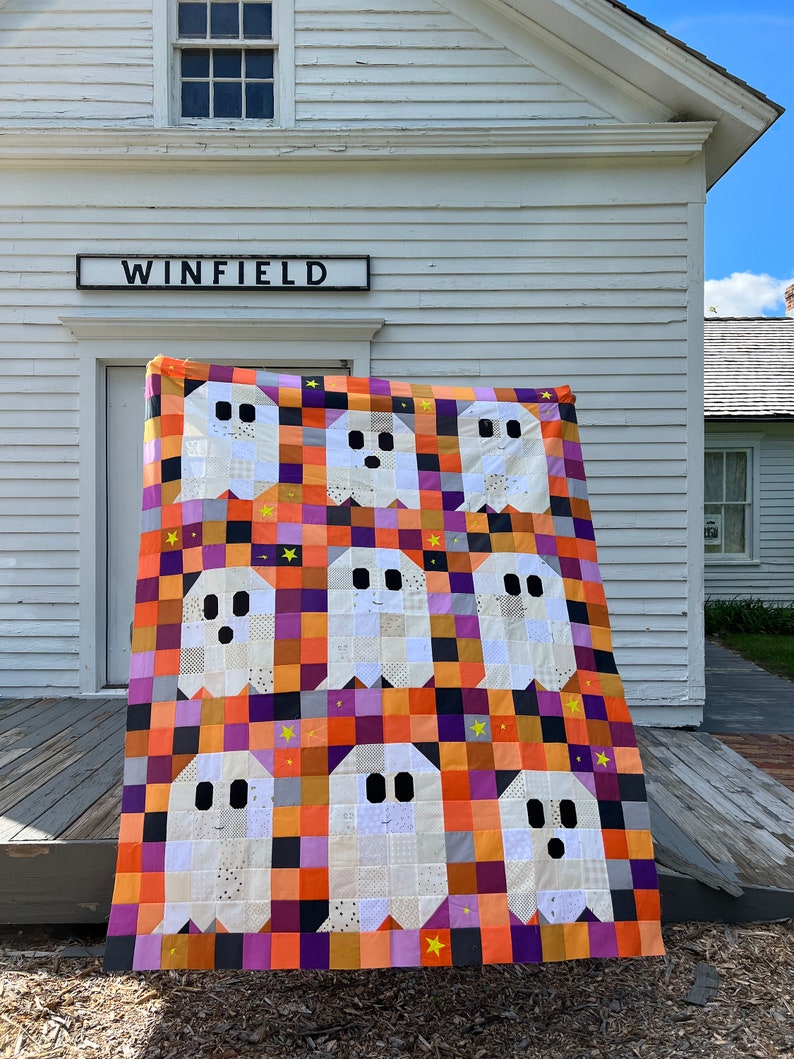 Ghost Party!!! Quilt PDF Pattern Download by woollypetals