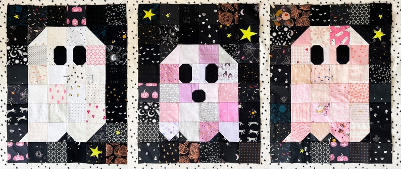 Ghost Party!!! Quilt PDF Pattern Download by woollypetals