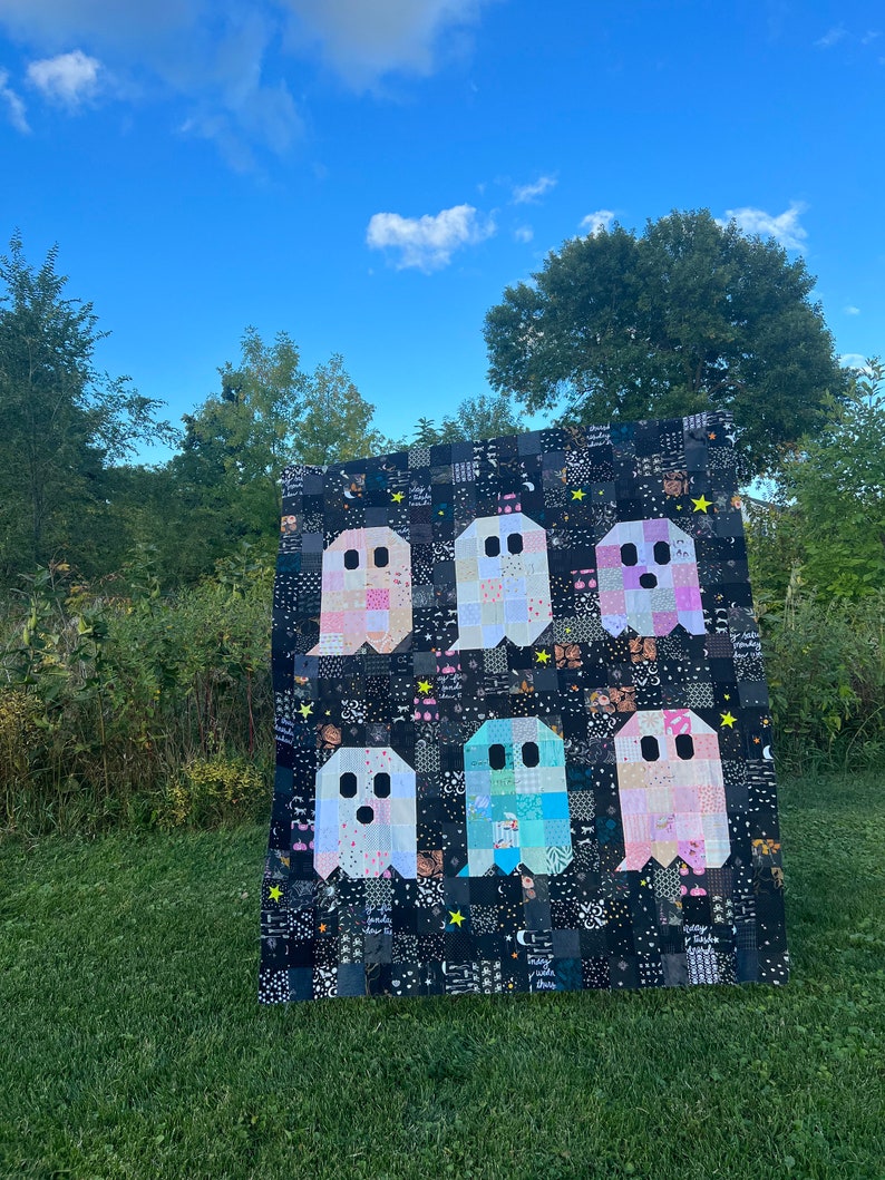 Ghost Party!!! Quilt PDF Pattern Download by woollypetals