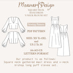 Medieval Maxi Dress Sewing Pattern – Renaissance Gown PDF US 02–30