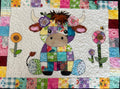 Patchwork Highland Cow Quilt Pattern: Applique Baby Blanket (PDF Download)