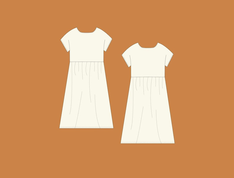 Linen Dress Sewing Pattern – XS–XXXL PDF Instant Download Sundress