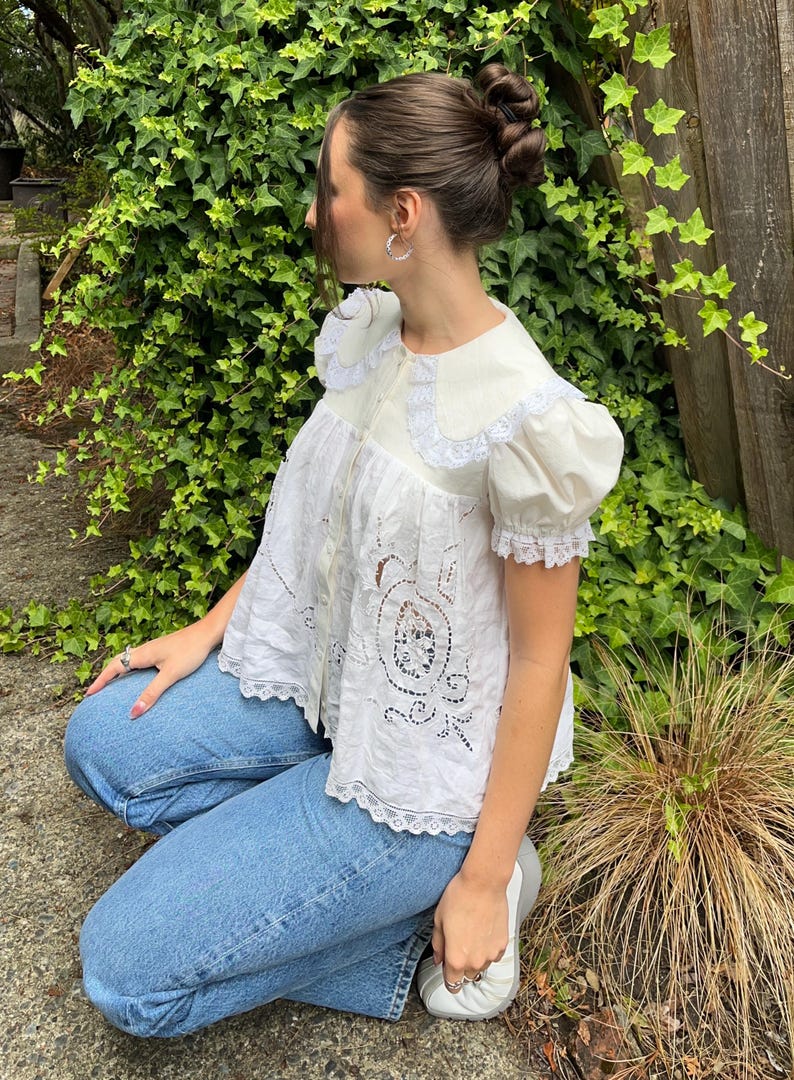 Blythe Babydoll Sewing Pattern: Collared Blouse & Dress (PDF Download, Bust 32"-46")