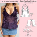 Halter Neck Babydoll Ruffle Top Sewing Pattern – Tie Back Y2K Cami Top PDF, XS–XL