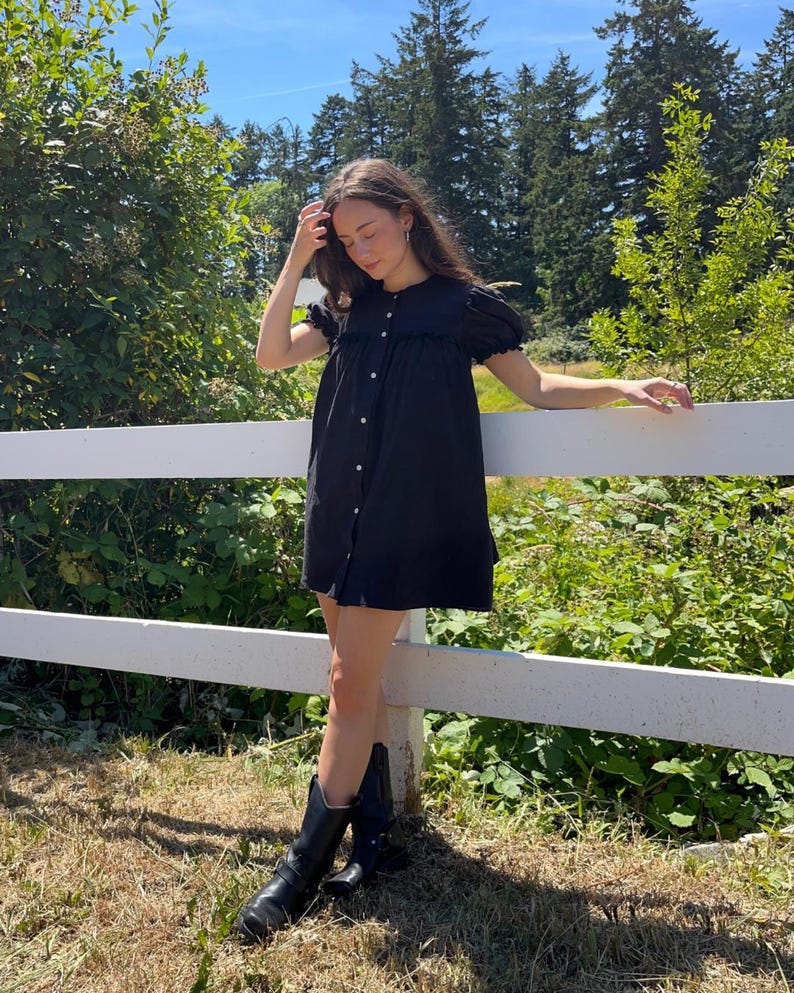 Blythe Babydoll Sewing Pattern: Collared Blouse & Dress (PDF Download, Bust 32"-46")