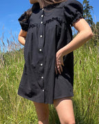 Blythe Babydoll Sewing Pattern: Collared Blouse & Dress (PDF Download, Bust 32"-46")