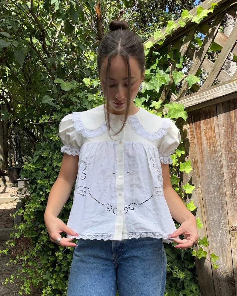 Blythe Babydoll Sewing Pattern: Collared Blouse & Dress (PDF Download, Bust 32"-46")