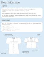 Blythe Babydoll Sewing Pattern: Collared Blouse & Dress (PDF Download, Bust 32"-46")