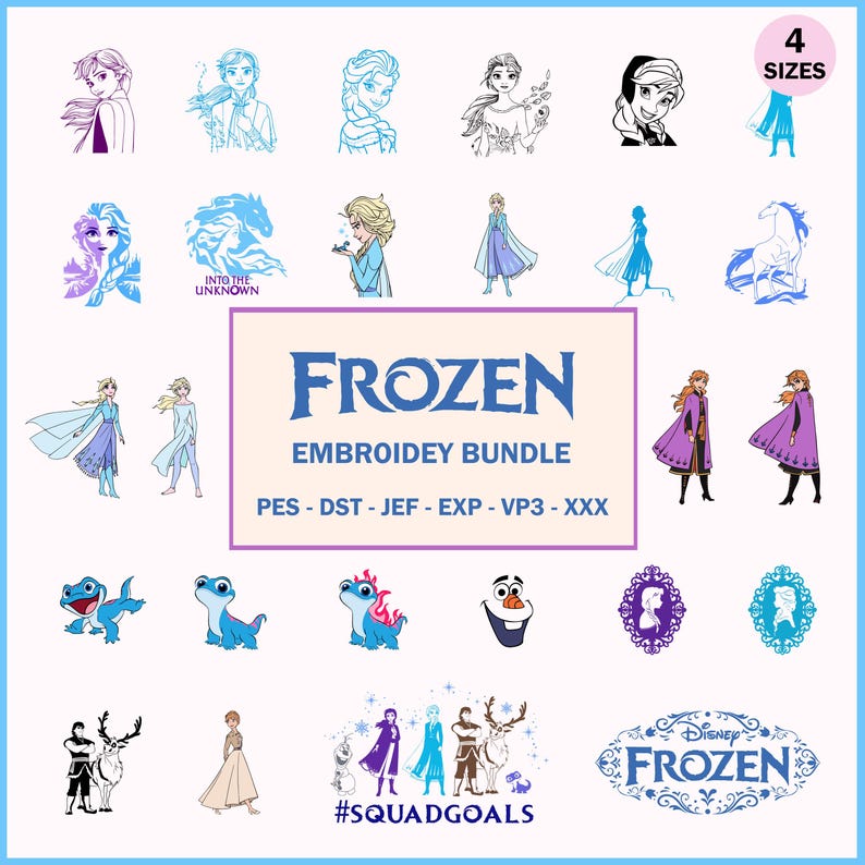 Mega Embroidery Bundle | 4 sizes | Pes, Jef, Exp, Dst, Vp3, Xxx | Instant Download