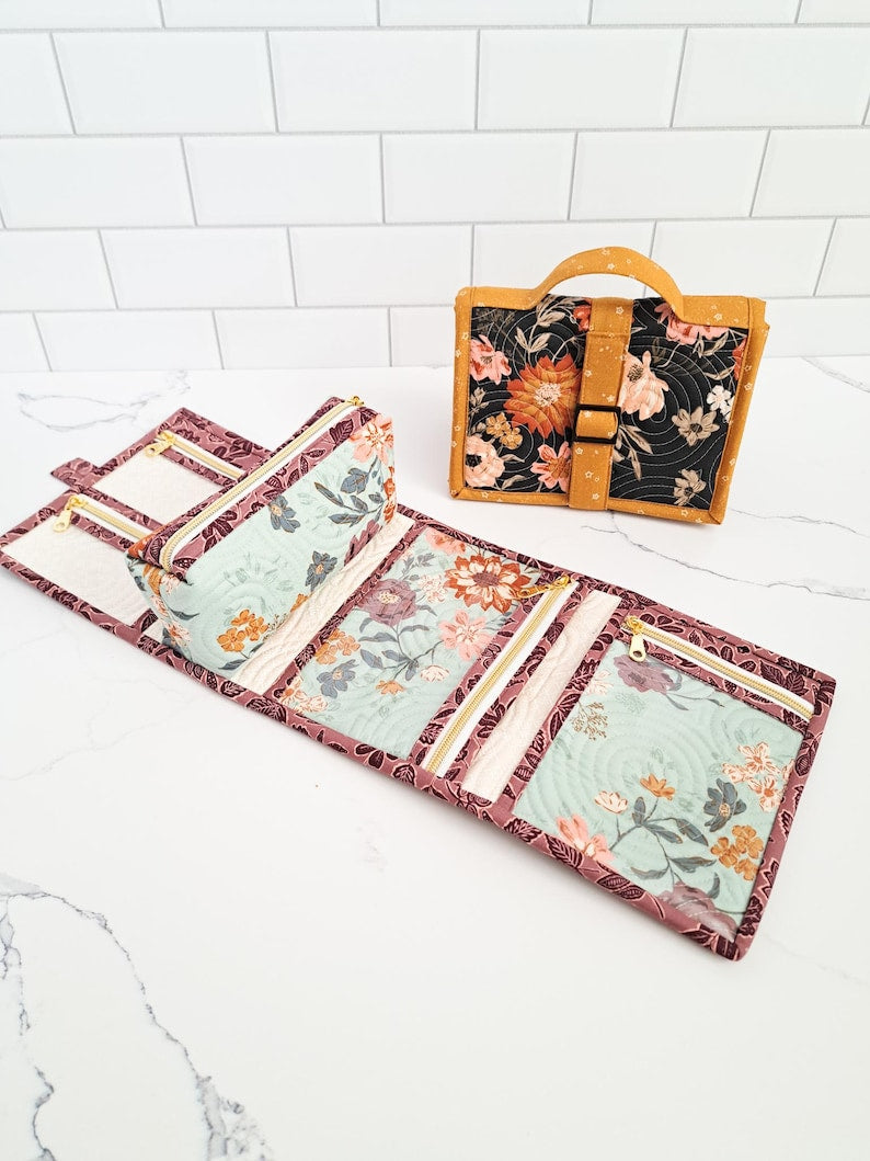 PDF Nightingale Zipper Case Pattern, Quilted Organizer Digital Download, Pattern in English Only