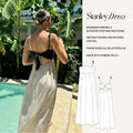 Tie Back Maxi Dress PDF Sewing Pattern: Linen Sundress (Sizes XXS-XXL)