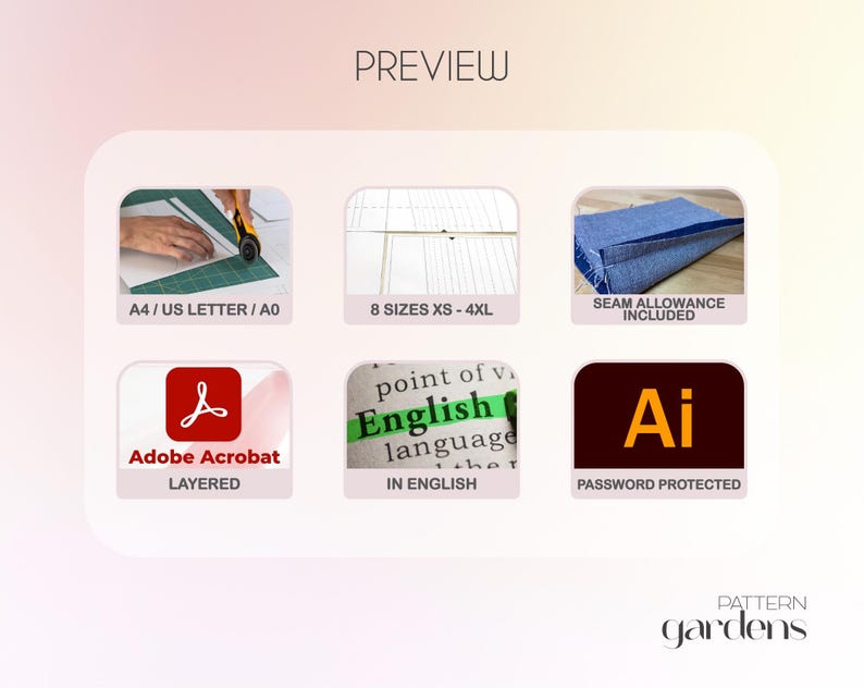 Linen Blouse Sewing Pattern – Women’s Top PDF for Woven Fabrics, Easy & Plus Size